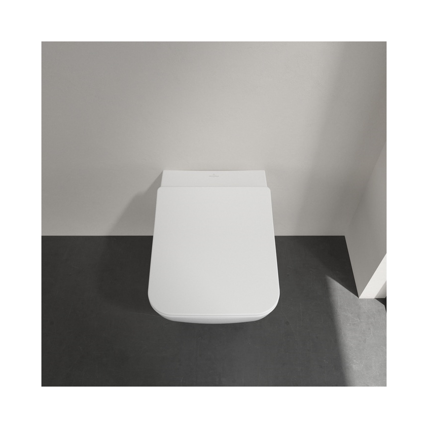 Villeroy & Boch 4611RLR1 - Wall-mounted toilet with SoftClose seat VENTICELLO ceramic/white
