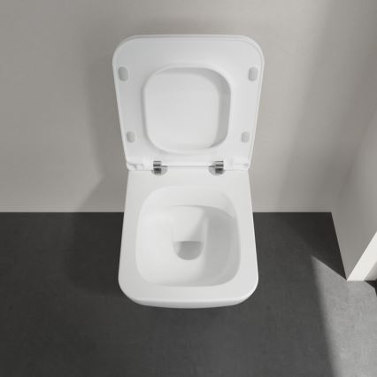 Villeroy & Boch 4611RLR1 - Wall-mounted toilet with SoftClose seat VENTICELLO ceramic/white