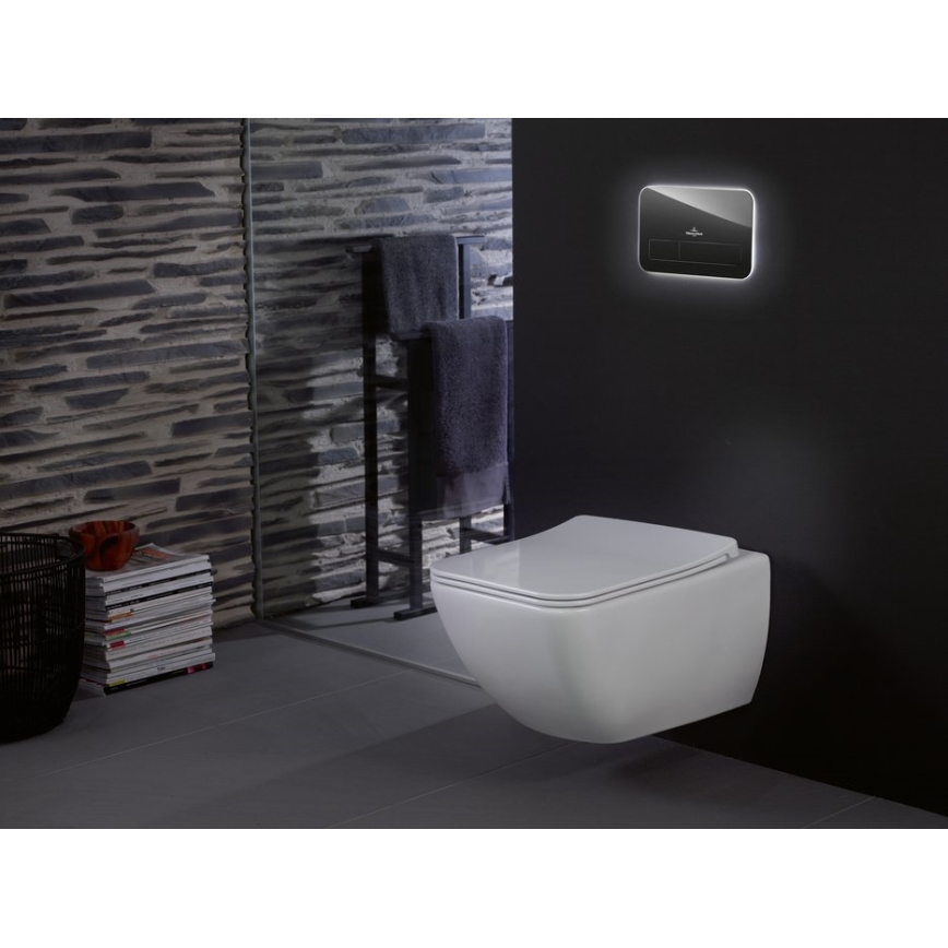 Villeroy & Boch 4611RLR1 - Wall-mounted toilet with SoftClose seat VENTICELLO ceramic/white
