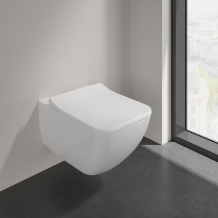 Villeroy & Boch 4611RS01 - Wall-hung toilet with SoftClose seat VENTICELLO ceramic/white