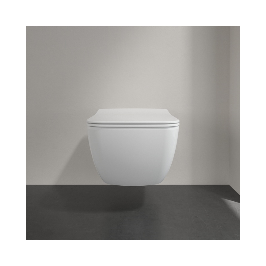 Villeroy & Boch 4611RSR1 - Wall-hung toilet with VENTICELLO SoftClose seat, ceramic/white
