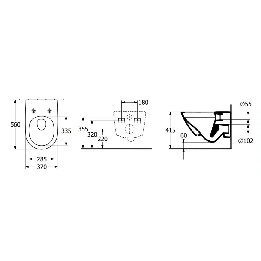 Villeroy & Boch 4670T0R1 - SUBWAY 3.0 Wall-hung Toilet, Ceramic/White