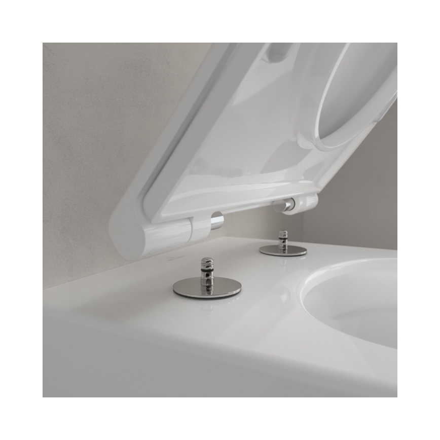 Villeroy & Boch 4670T9R1 - Wall-hung toilet with SoftClose seat SUBWAY 3.0 ceramic/white