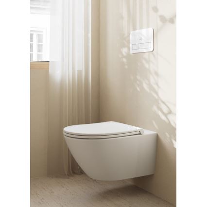 Villeroy & Boch 4670T9R1 - Wall-hung toilet with SoftClose seat SUBWAY 3.0 ceramic/white