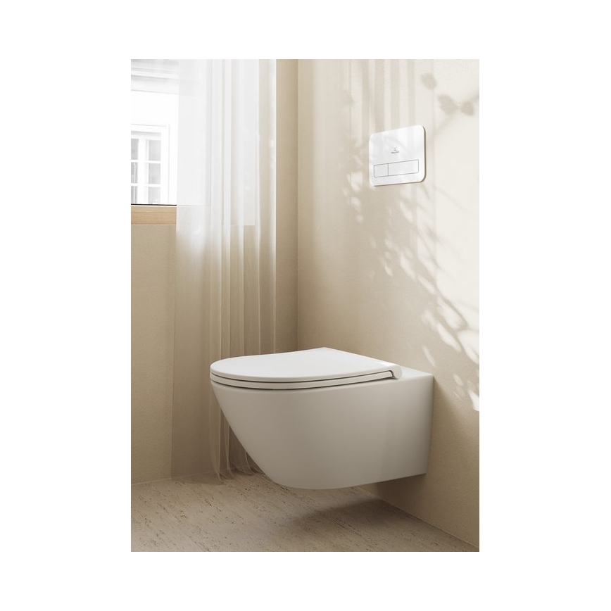Villeroy & Boch 4670T9R1 - Wall-hung toilet with SoftClose seat SUBWAY 3.0 ceramic/white