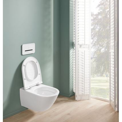 Villeroy & Boch 4670T9R1 - Wall-hung toilet with SoftClose seat SUBWAY 3.0 ceramic/white