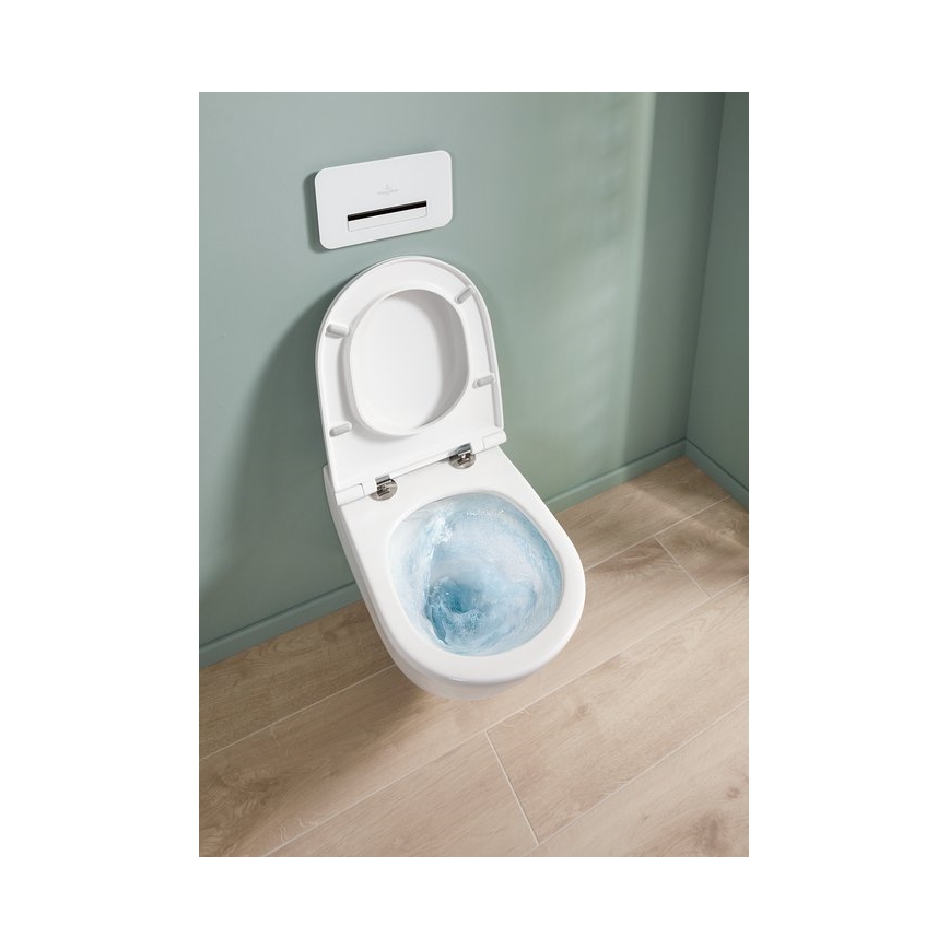 Villeroy & Boch 4670T9R1 - Wall-hung toilet with SoftClose seat SUBWAY 3.0 ceramic/white
