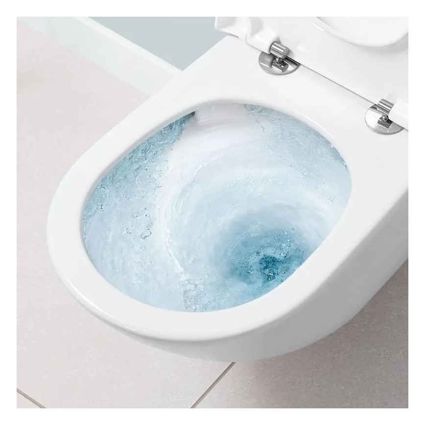 Villeroy & Boch 4670TS01 - Wall-mounted toilet with SoftClose seat SUBWAY 3.0 ceramic/white