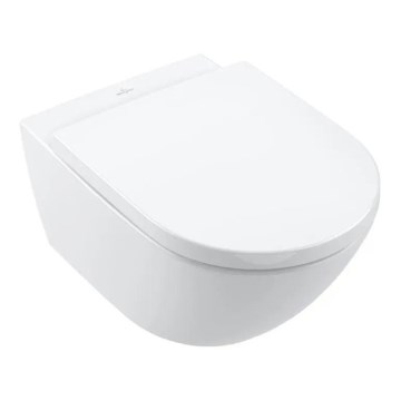 Villeroy & Boch 4670TSR1 - Wall-hung toilet with SoftClose seat SUBWAY 3.0 ceramic/white