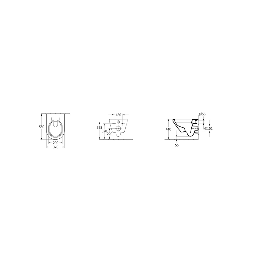 Villeroy & Boch 4694C001 - Wall-hung toilet ARCHITECTURA ceramic/white