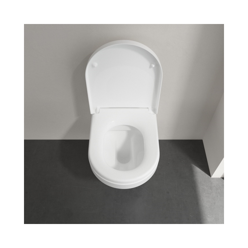 Villeroy & Boch 4694HR01 - Wall-hung toilet with SoftClose seat ARCHITECTURA ceramic/white