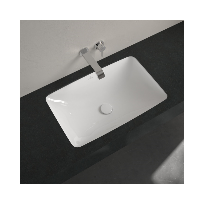 Villeroy & Boch 4A580101 - LOOP&FRIENDS Recessed Washbasin, 61.5 x 38 cm, Ceramic/White