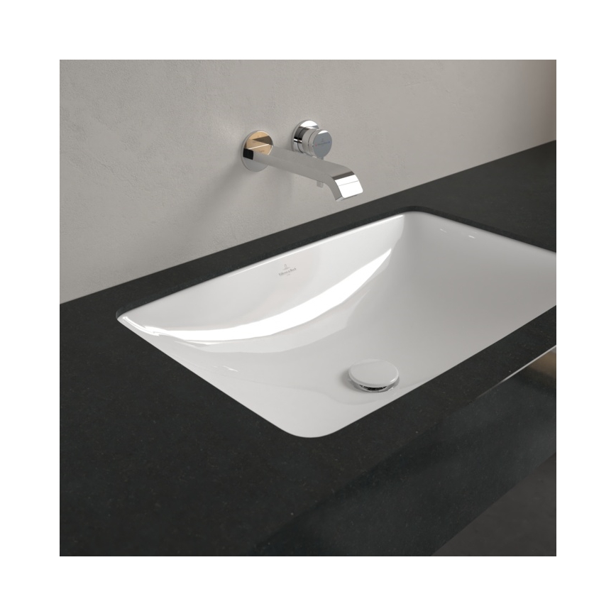 Villeroy & Boch 4A580101 - LOOP&FRIENDS Recessed Washbasin, 61.5 x 38 cm, Ceramic/White