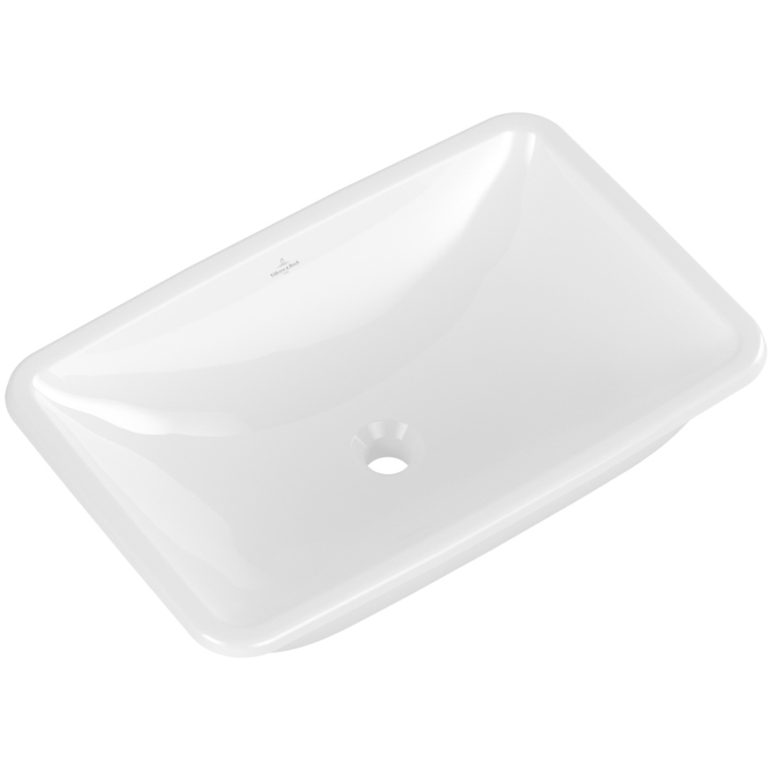 Villeroy & Boch 4A580101 - LOOP&FRIENDS Recessed Washbasin, 61.5 x 38 cm, Ceramic/White
