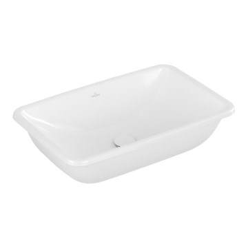 Villeroy & Boch 4A580101 - LOOP&FRIENDS Recessed Washbasin, 61.5 x 38 cm, Ceramic/White