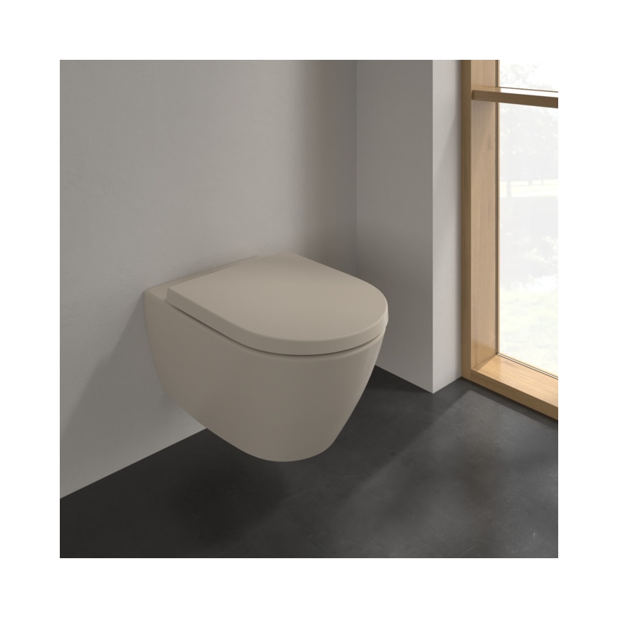 Villeroy & Boch 5614R0AM - Wall-hung toilet SUBWAY 2.0 ceramic/beige