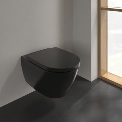 Villeroy & Boch 5614R0R7 - Wall-hung toilet SUBWAY ceramic/black