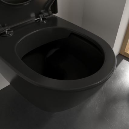 Villeroy & Boch 5614R0R7 - Wall-hung toilet SUBWAY ceramic/black