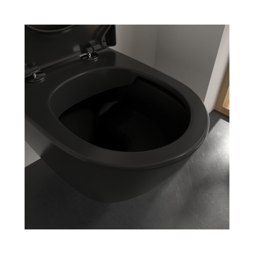 Villeroy & Boch 5614R0R7 - Wall-hung toilet SUBWAY ceramic/black