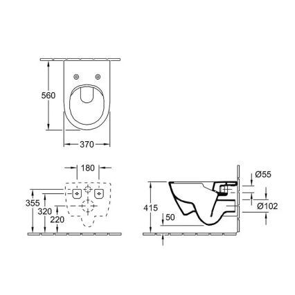 Villeroy & Boch 5614R2R1 - SUBWAY 2.0 wall-hung toilet with SoftClose seat, ceramic/white