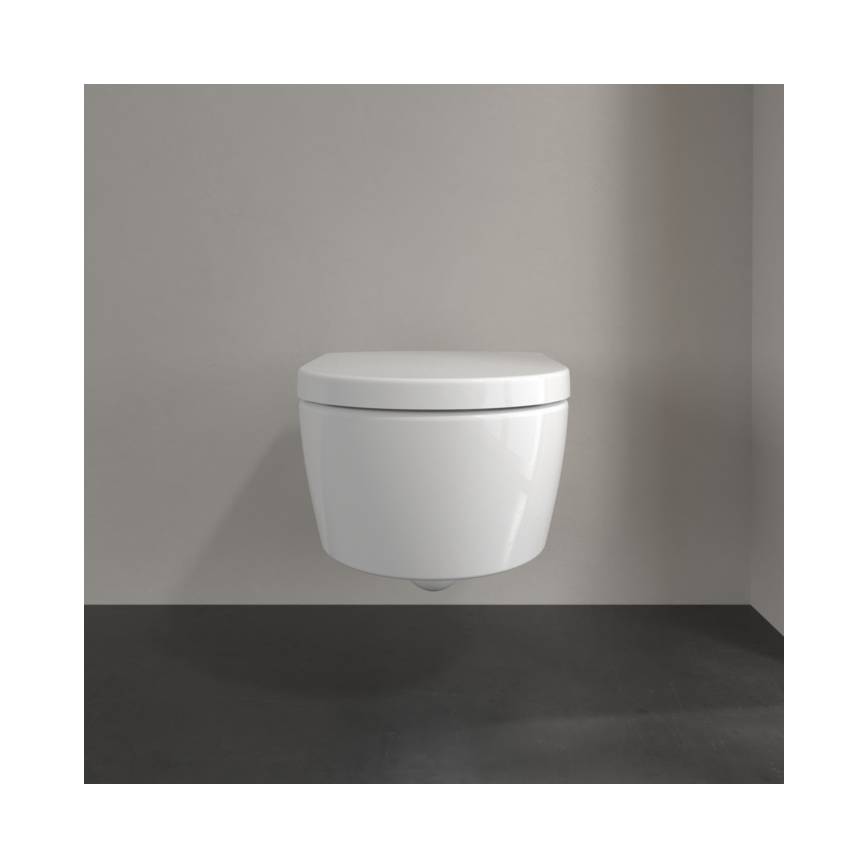 Villeroy & Boch 5656HR01 - Wall-hung toilet with AVENTO SoftClose seat, ceramic/white