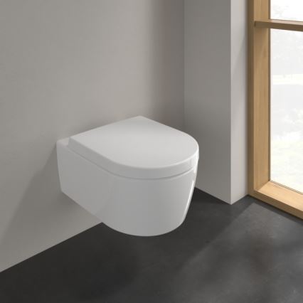 Villeroy & Boch 5656HRR1 - AVENTO wall-hung toilet with SoftClose seat, ceramic/white