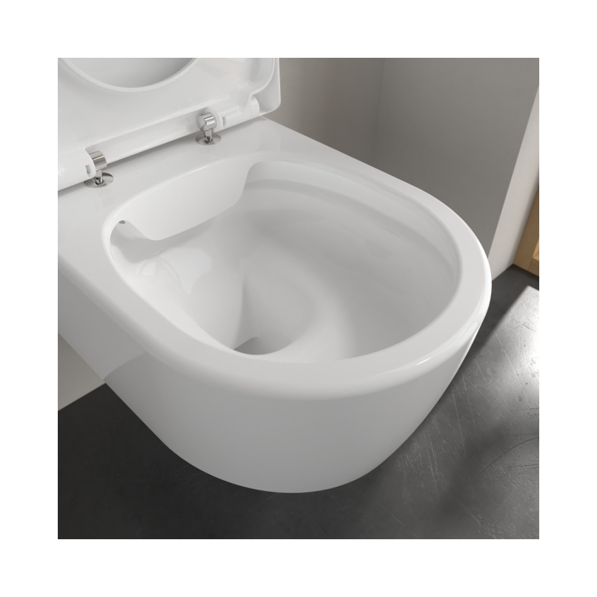 Villeroy & Boch 5656HRR1 - AVENTO wall-hung toilet with SoftClose seat, ceramic/white
