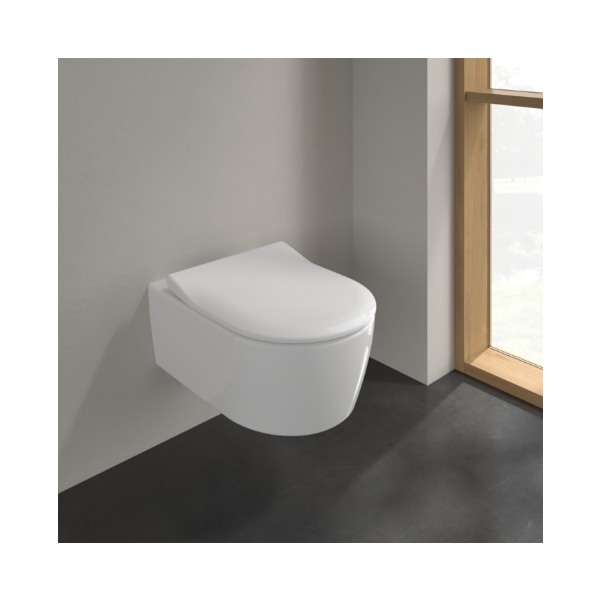Villeroy & Boch 5656RSR1 - AVENTO wall-hung toilet with SoftClose seat, ceramic/white
