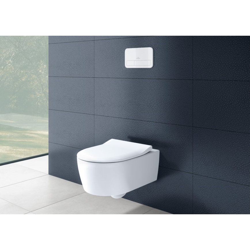 Villeroy & Boch 5656RSR1 - AVENTO wall-hung toilet with SoftClose seat, ceramic/white