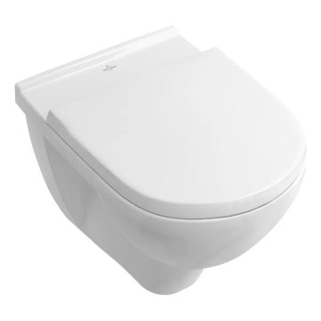 Villeroy & Boch 5660H101 - O.NOVO Wall-hung Toilet with Seat, Ceramic/White
