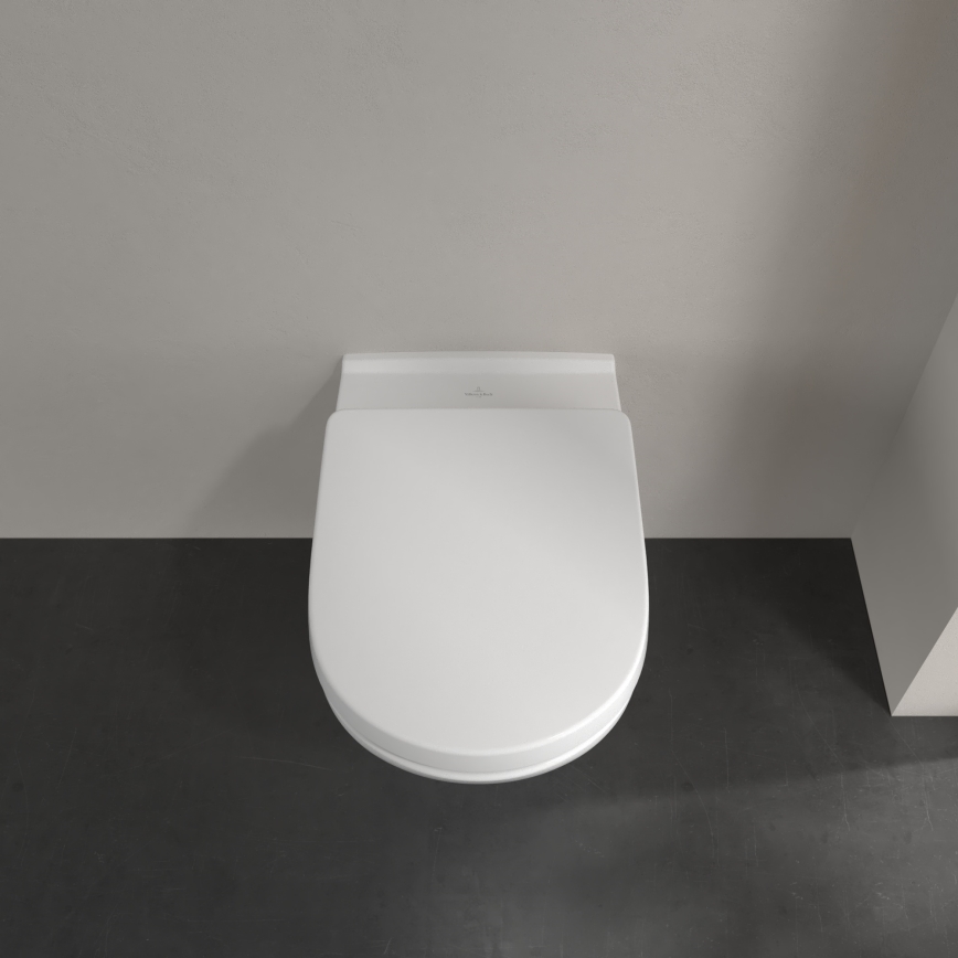 Villeroy & Boch 5660H101 - O.NOVO Wall-hung Toilet with Seat, Ceramic/White