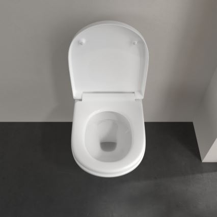 Villeroy & Boch 5660H101 - O.NOVO Wall-hung Toilet with Seat, Ceramic/White