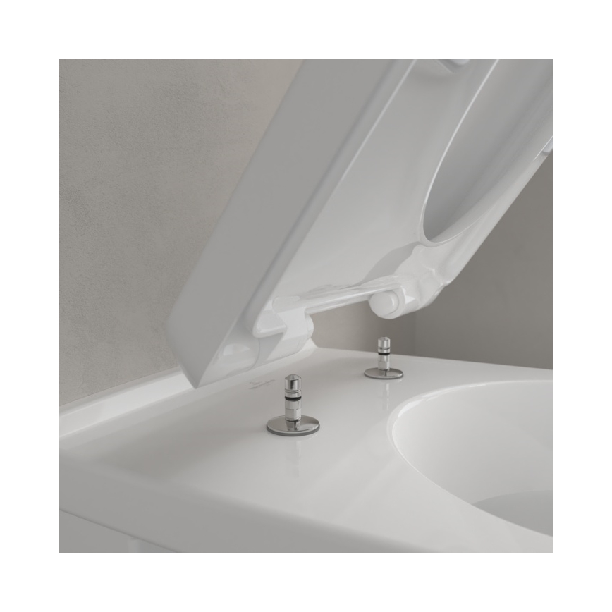 Villeroy & Boch 5660H101 - O.NOVO Wall-hung Toilet with Seat, Ceramic/White