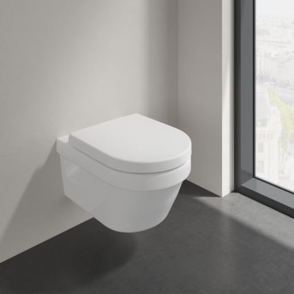 Villeroy & Boch 5684HR01 - ARCHITECTURA wall-hung toilet with SoftClose seat, ceramic/white