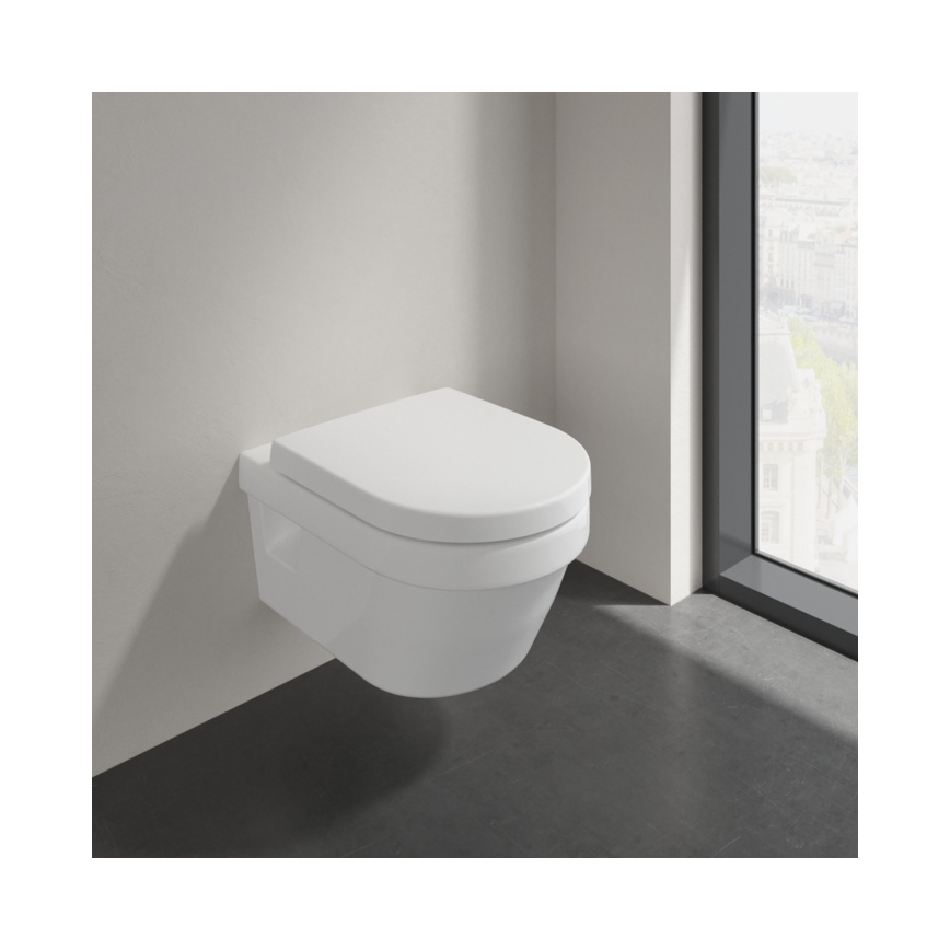 Villeroy & Boch 5684HR01 - ARCHITECTURA wall-hung toilet with SoftClose seat, ceramic/white
