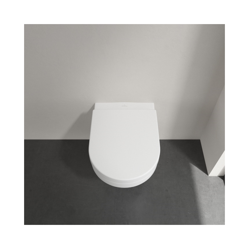Villeroy & Boch 5684HRR1 - Wall-hung toilet with SoftClose seat ARCHITECTURA ceramic/white