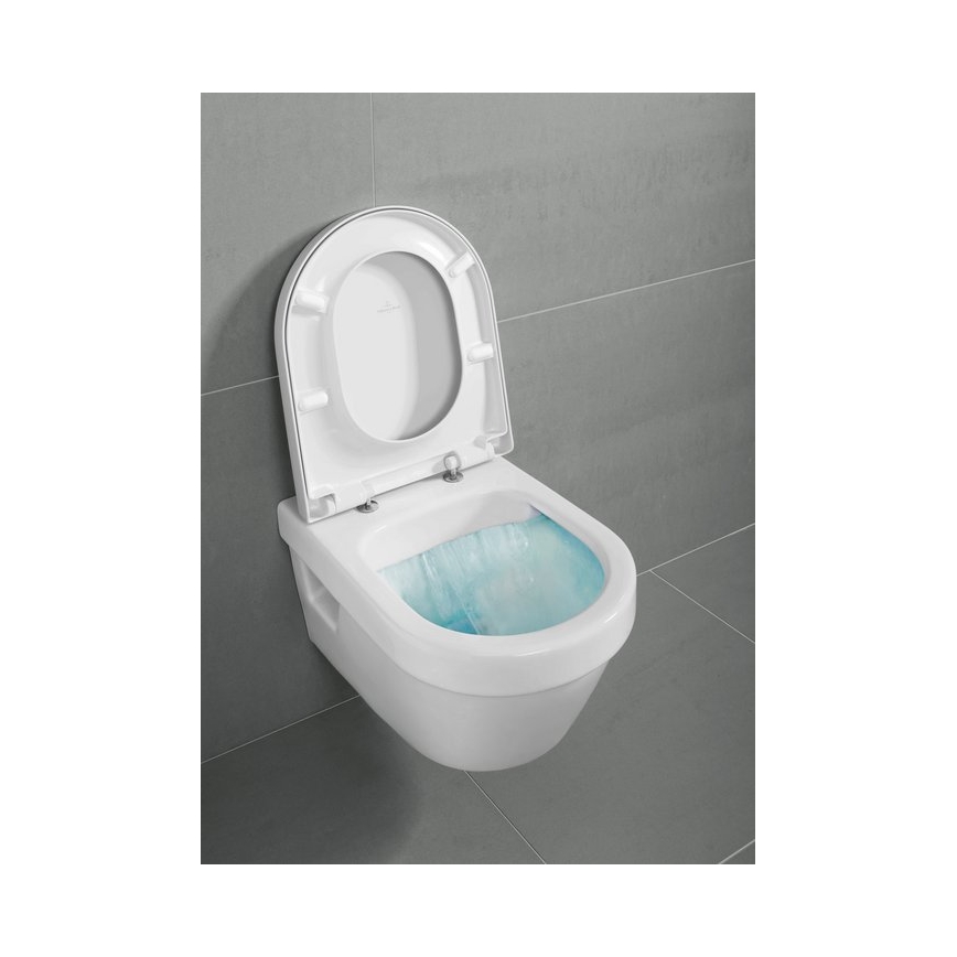 Villeroy & Boch 5684HRR1 - Wall-hung toilet with SoftClose seat ARCHITECTURA ceramic/white