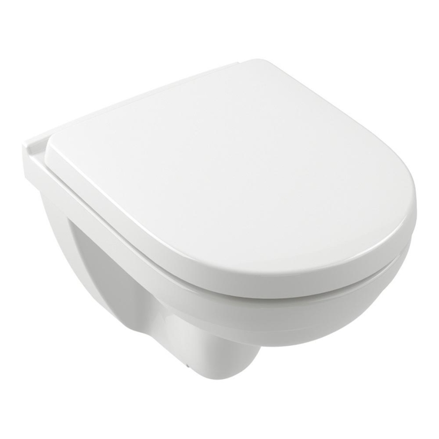 Villeroy & Boch 5688HR01 - O.NOVO wall-hung toilet with SoftClose seat, ceramic/white