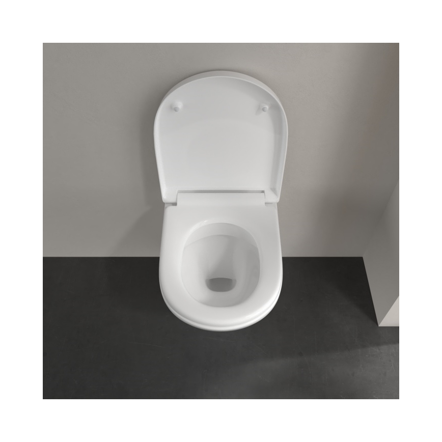 Villeroy & Boch 5688HR01 - O.NOVO wall-hung toilet with SoftClose seat, ceramic/white