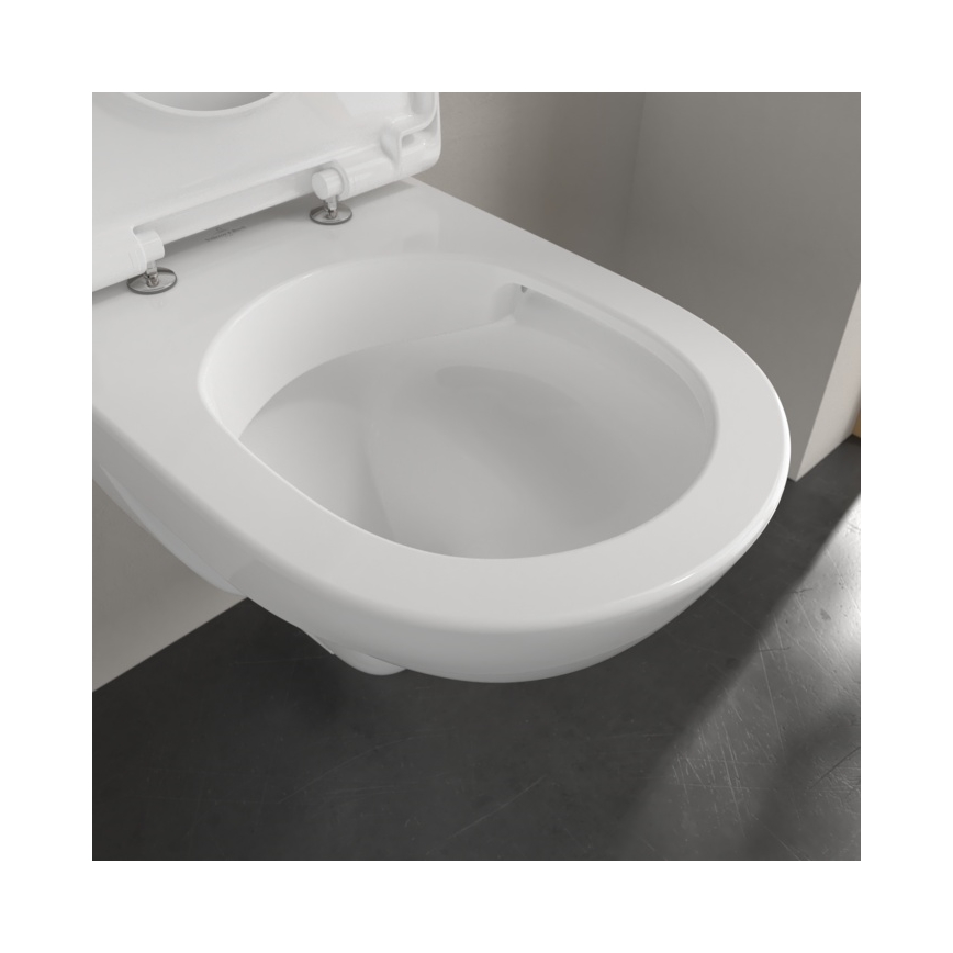 Villeroy & Boch 5688HR01 - O.NOVO wall-hung toilet with SoftClose seat, ceramic/white