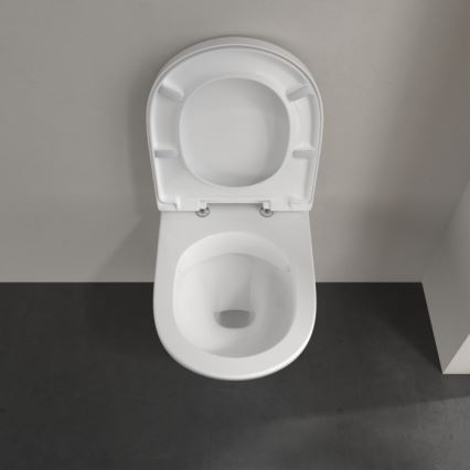 Villeroy & Boch 5688HR01 - O.NOVO wall-hung toilet with SoftClose seat, ceramic/white