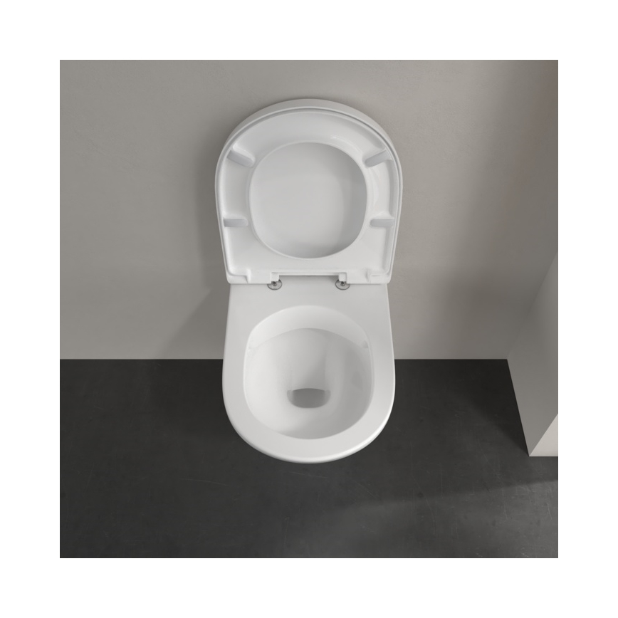 Villeroy & Boch 5688HR01 - O.NOVO wall-hung toilet with SoftClose seat, ceramic/white