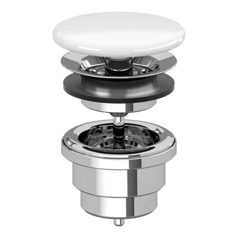 Villeroy & Boch 68080001 - Washbasin waste (ceramic / polished chrome)