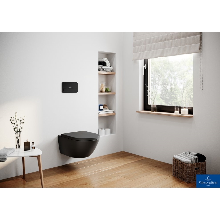 Villeroy & Boch 8M42S1R7 - SUBWAY SoftClose Toilet Seat, Black