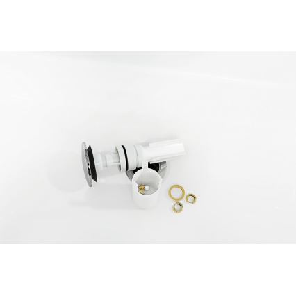 Villeroy & Boch 92198800 - Washbasin Trap PUSHOPEN Polished Chrome/White