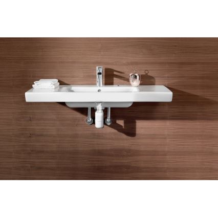 Villeroy & Boch 92198800 - Washbasin Trap PUSHOPEN Polished Chrome/White