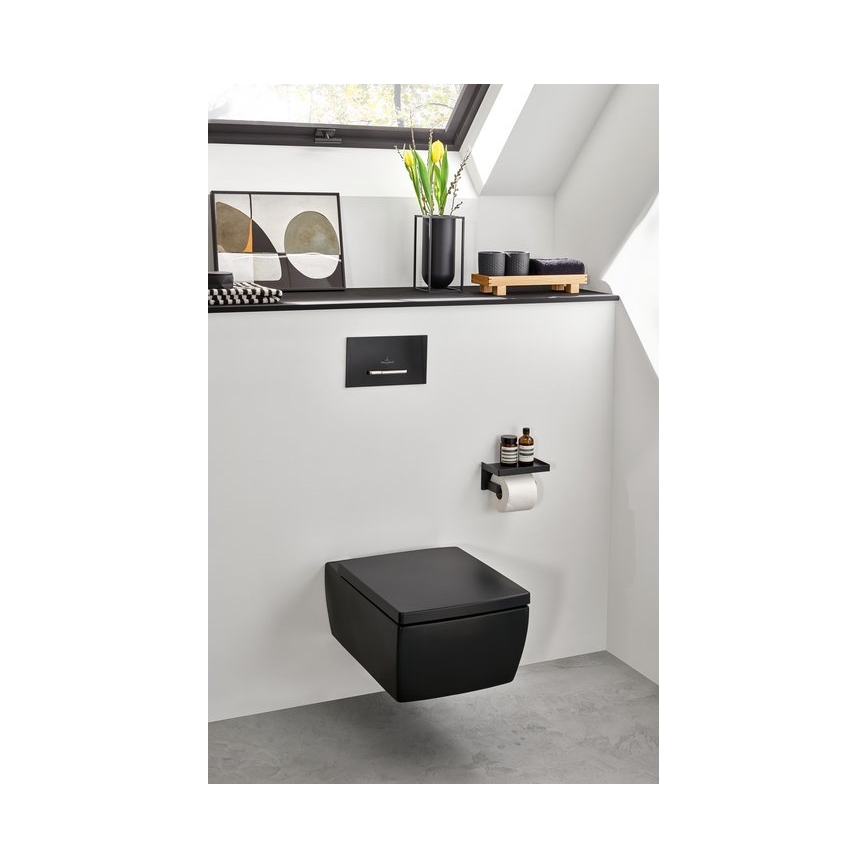 Villeroy & Boch 922169AN - VICONNECT flush plate matte black/matte chrome
