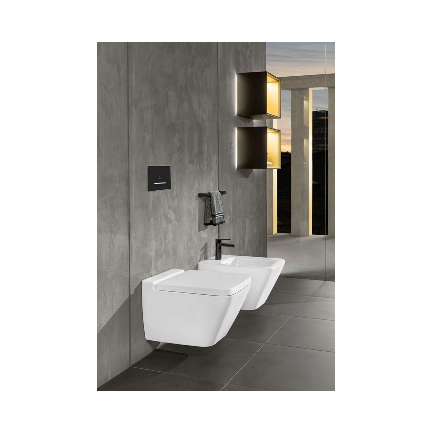 Villeroy & Boch 922169AN - VICONNECT flush plate matte black/matte chrome