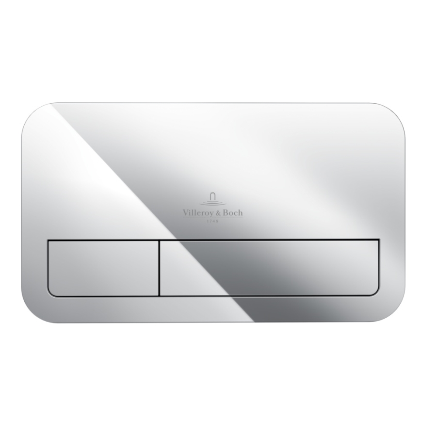 Villeroy & Boch 92249061 - VICONNECT Flush Button, Polished Chrome