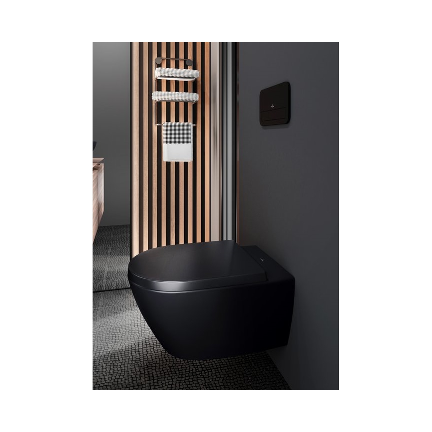 Villeroy & Boch 922490AN - VICONNECT Flush Plate, Black